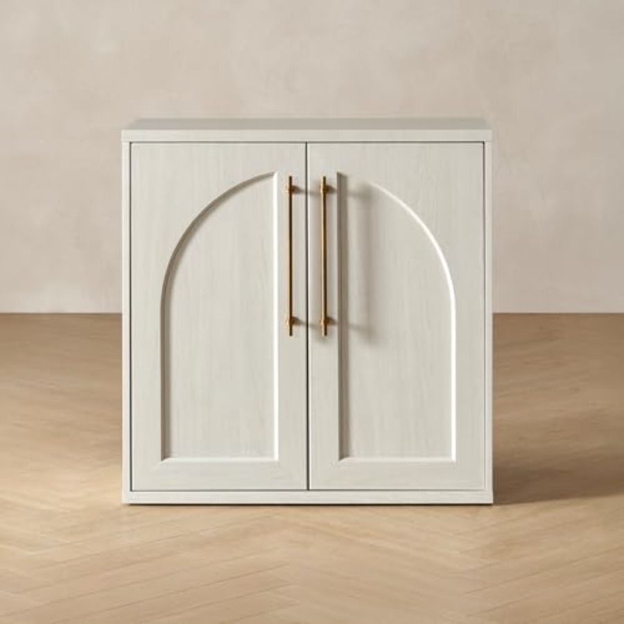 Coffee & Tea Haus - Small modular oak storage cabinet for