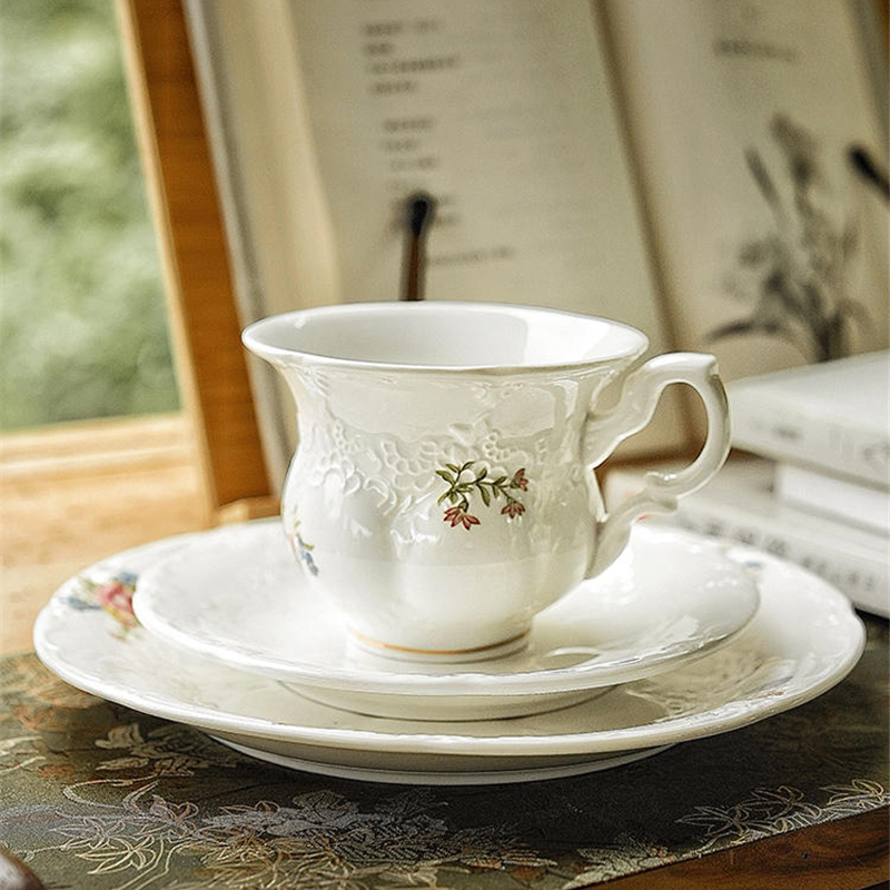Coffee Tea Gift Set - Espresso Cup and Saucer Set Ceramics