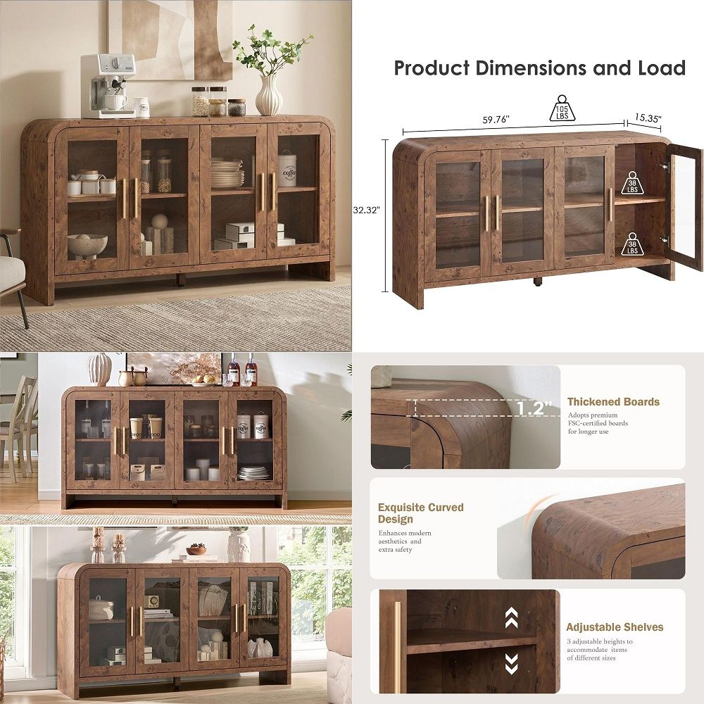 Coffee & Tea Haus - Sideboard Buffet Cabinet with Storage, Sideboard