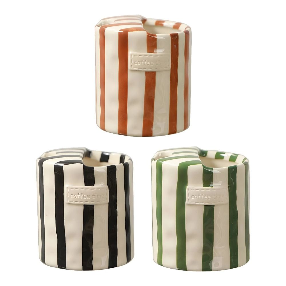 Hand-Painted Striped Ceramic C - огляд і ціна Espresso Cup Saucer