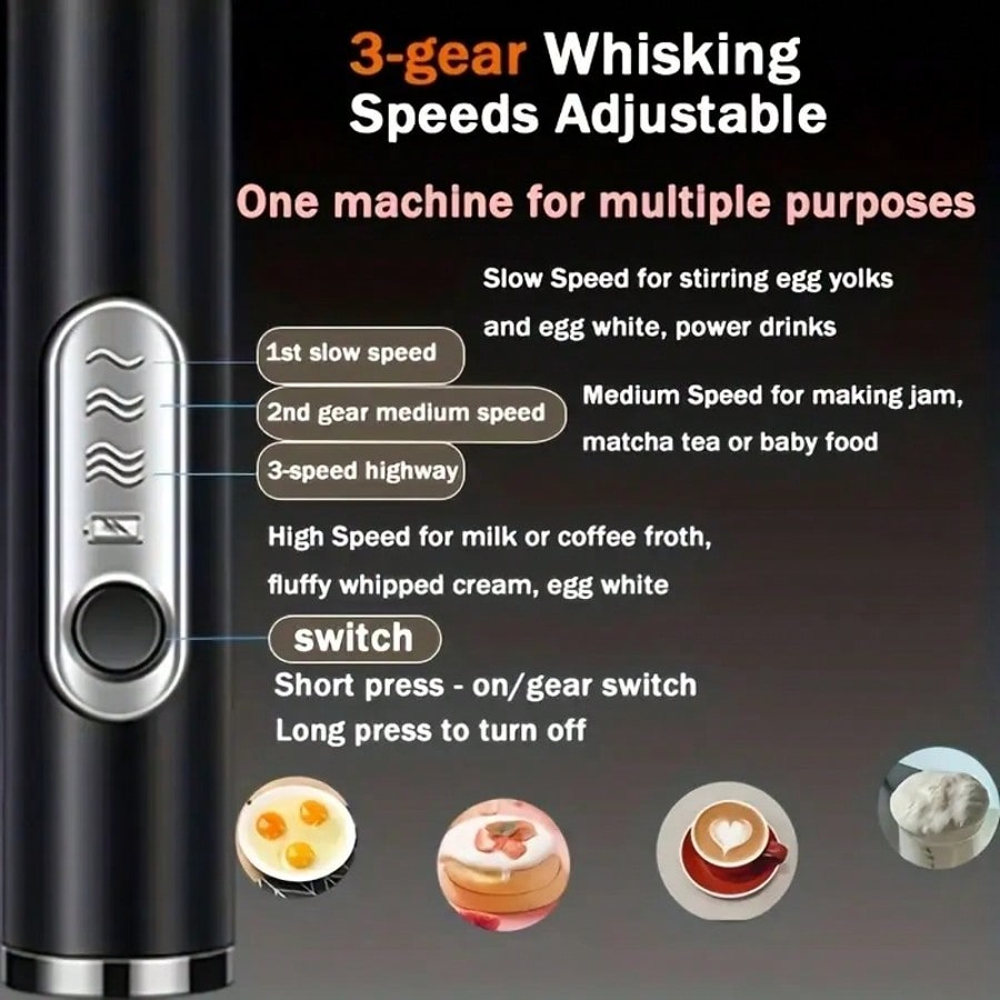 1-Pack Handheld Electric Mixer - огляд і ціна Coffee Tea Milk