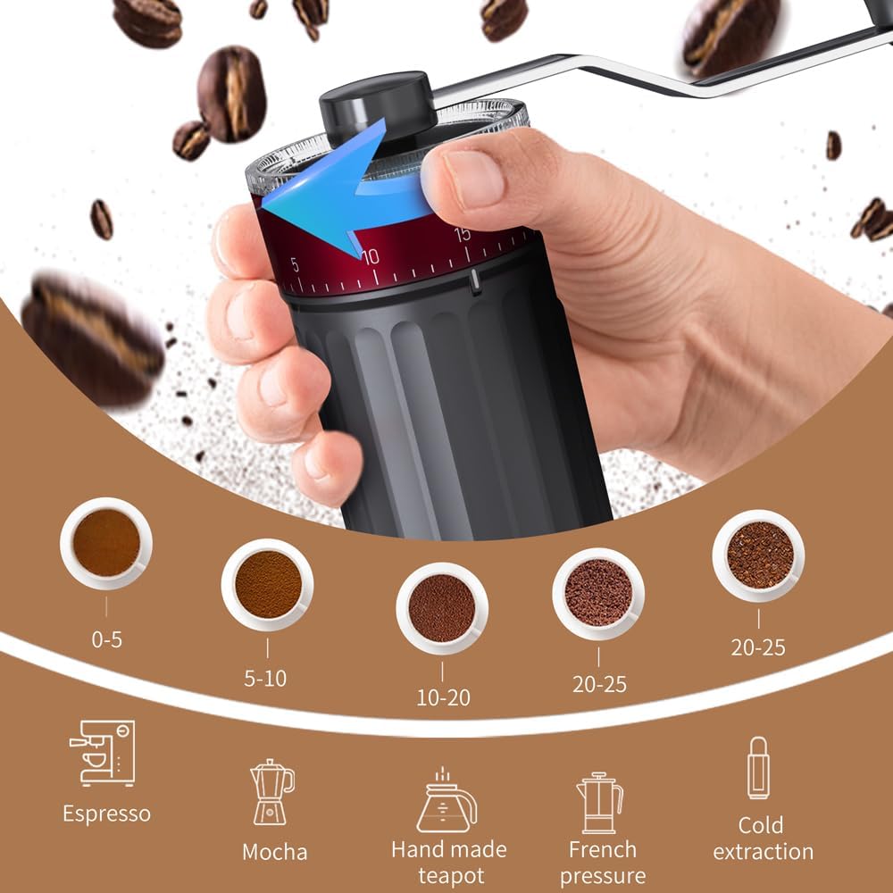 Manual Coffee Grinder with 40  - огляд і ціна French Press Coffee & Tea