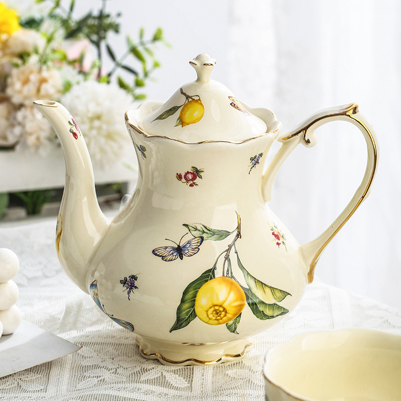 Vintage Lemon Teapot Coffee Cu - огляд і ціна Espresso Cup Saucer