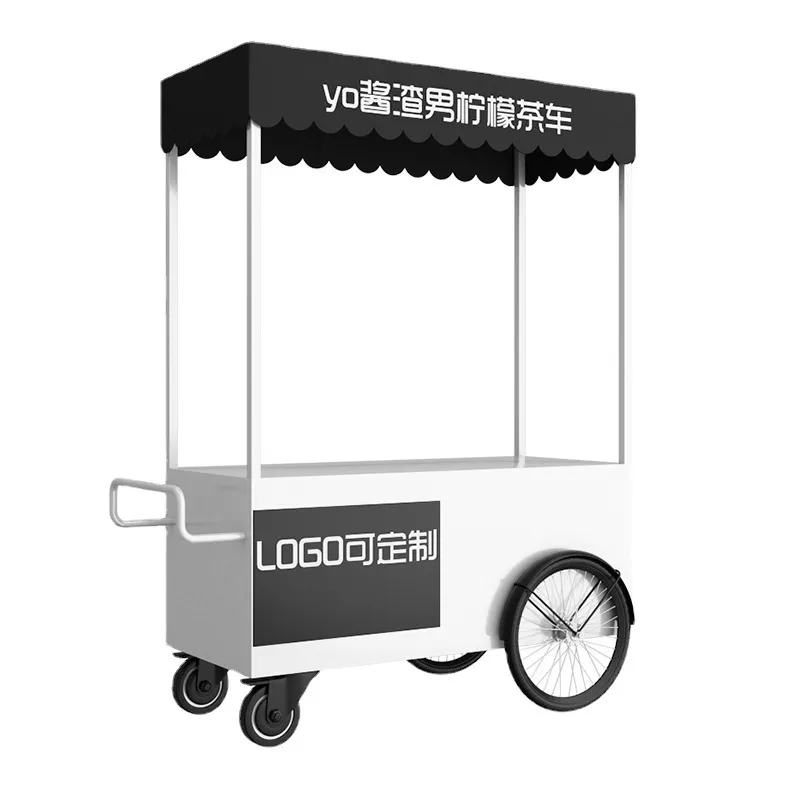 Mobile Food Cart Snack Trolley - огляд і ціна Coffee Tea Vendor