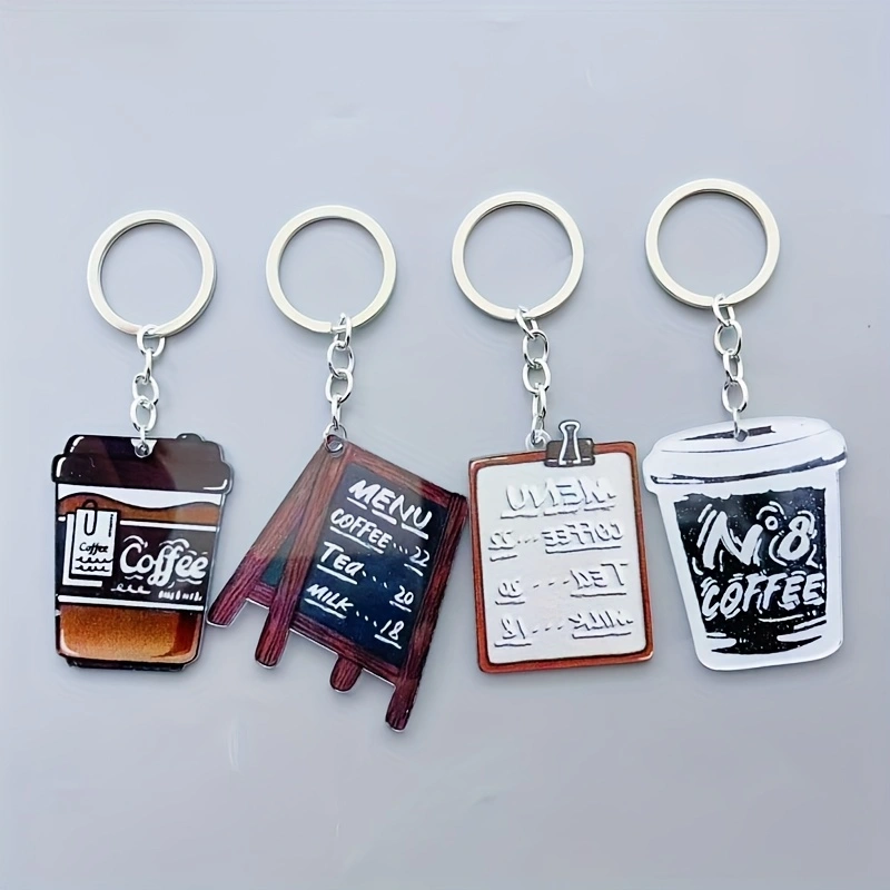 8pcs acrylic coffee cup keycha - огляд і ціна Coffee & Tea Haus